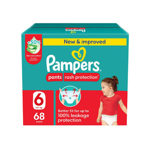 Pampers Rash Protection Size 6 (16+kg) - 68 Pants Giant Saving Box