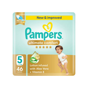 Pampers Ultimate Comfort Size 5 (11-16kg) - 46 Diapers Mega Pack