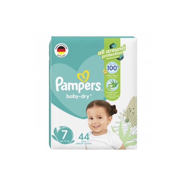 Pampers Baby Dry Size 7 (15+kg) - 44 Diapers