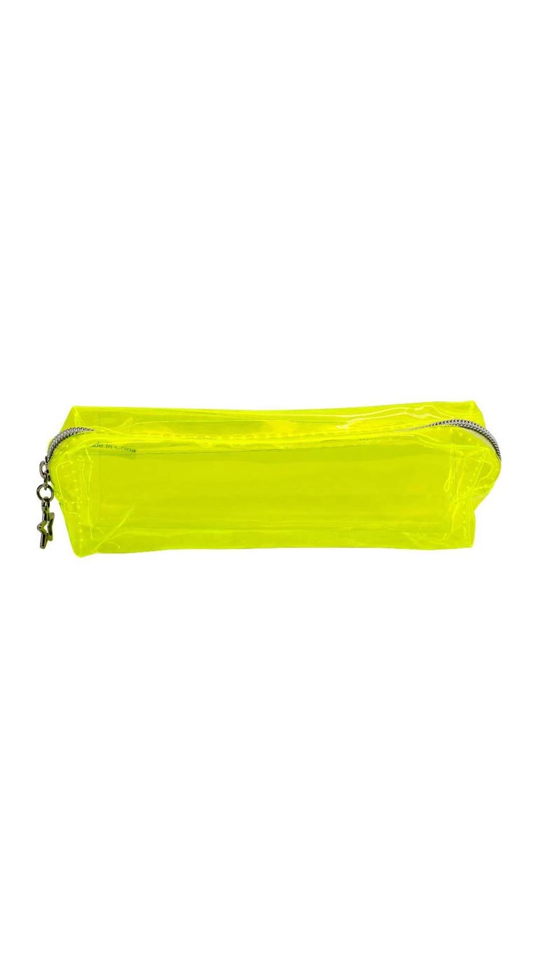 Soft Plastic Pencil Case - Neon Green