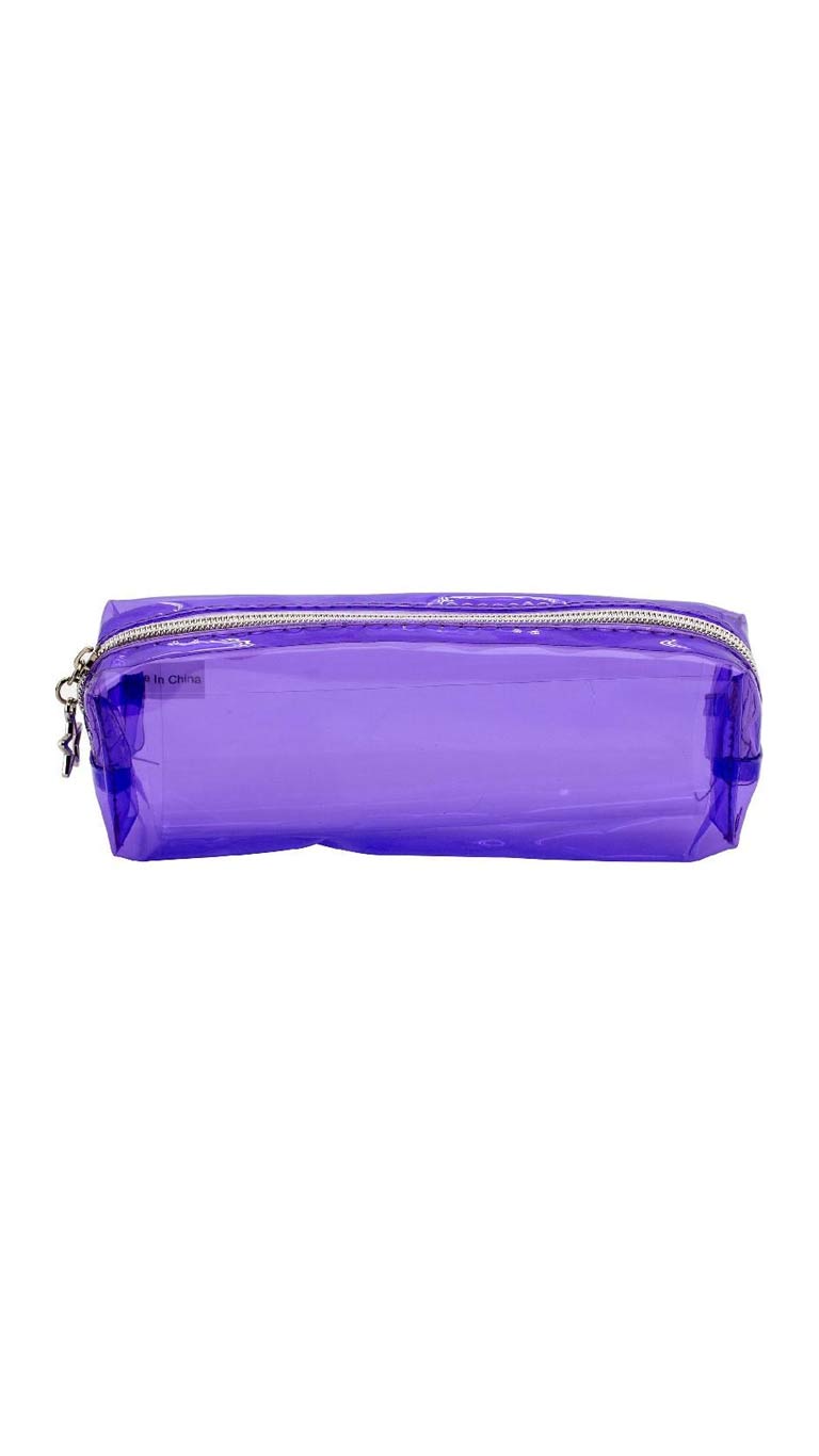 Soft Plastic Pencil Case - Neon Purple