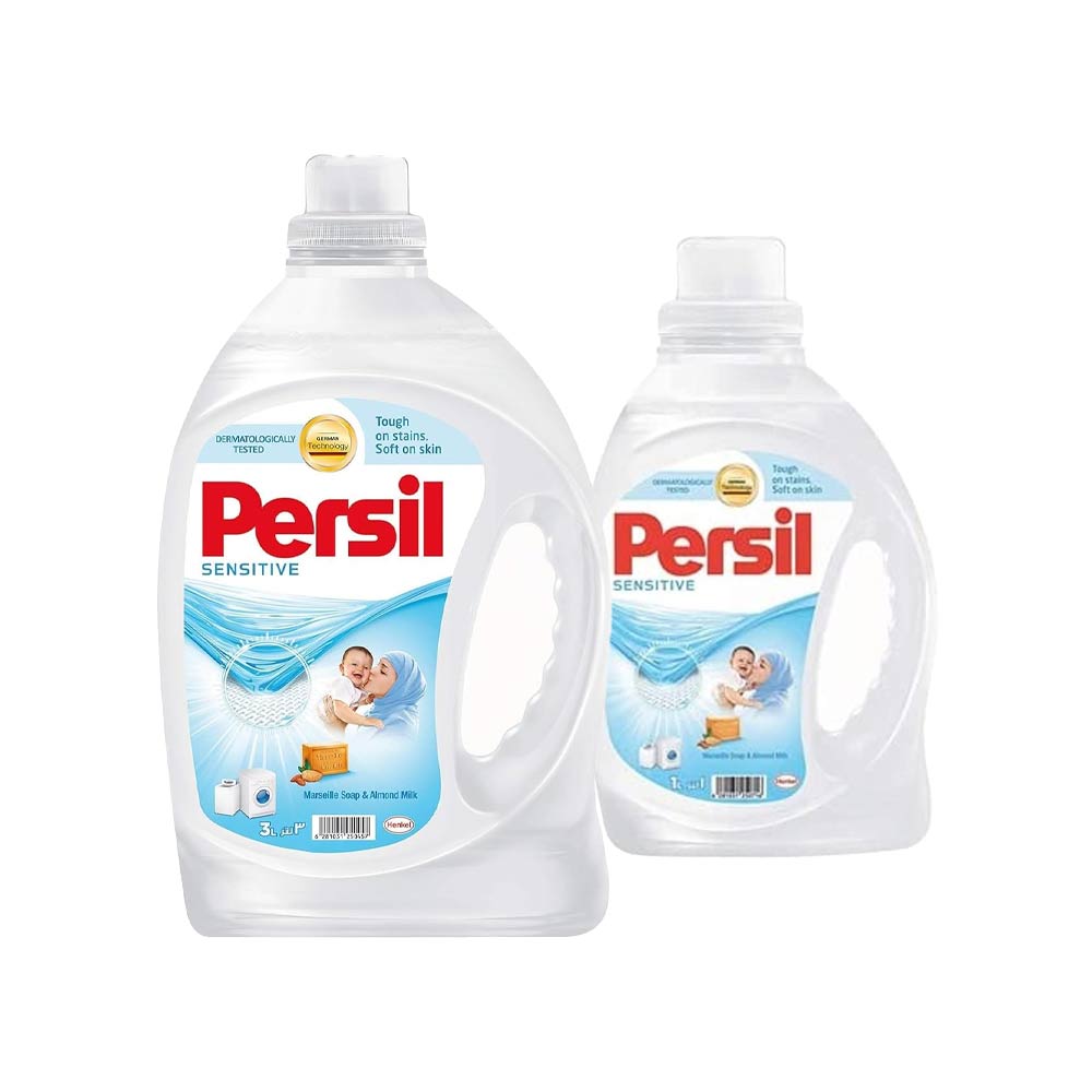 Persil Sensitive Detergent Marseille Soap & Almond Milk 3ltr+1ltr FREE