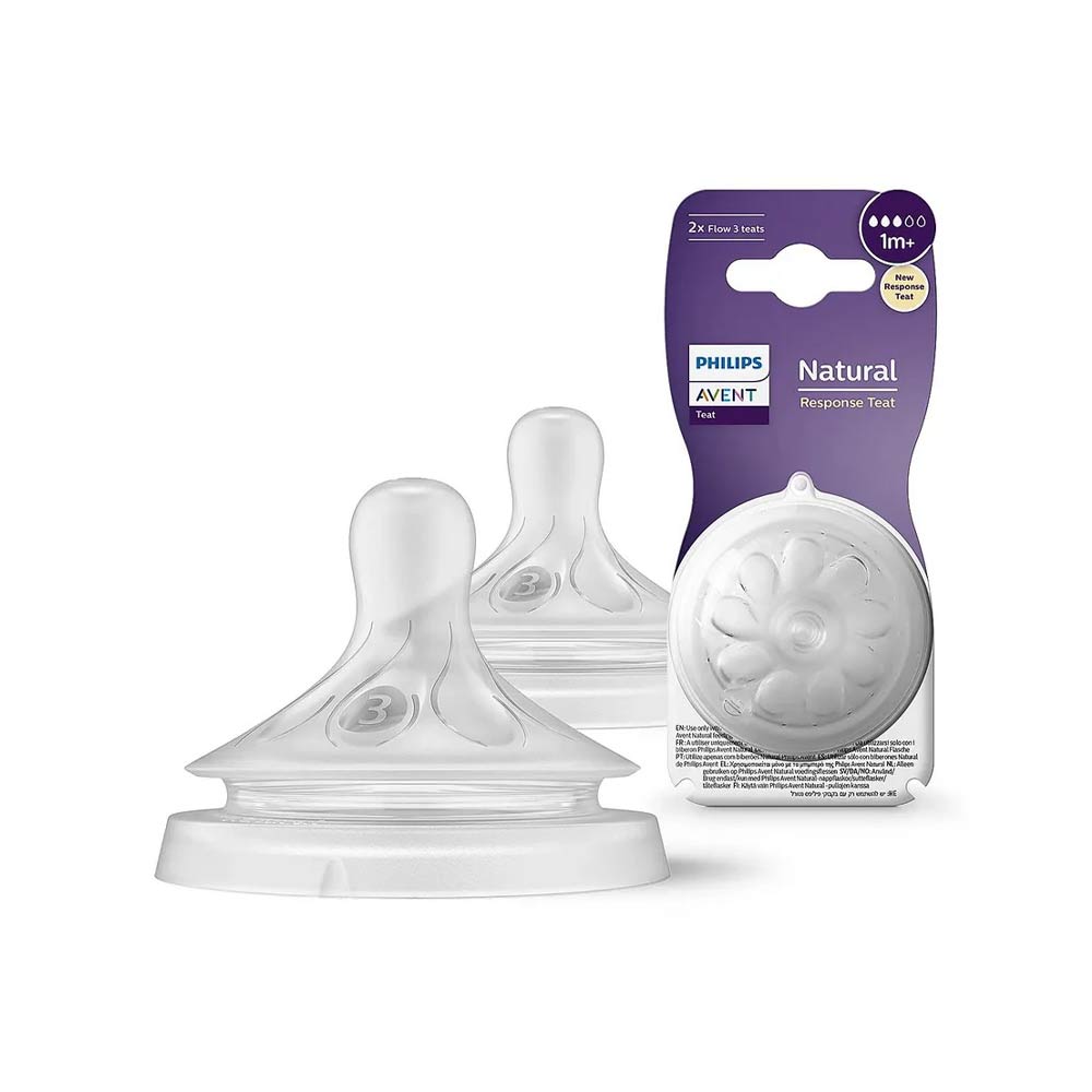 Philips Avent Natural Response Flow 3 Teats (1m+) - 2 Pcs