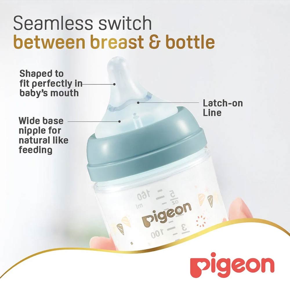 Pigeon SofTouch Anti-Colic Plastic Nursing Bottle 160ml (0m+) - Cat
