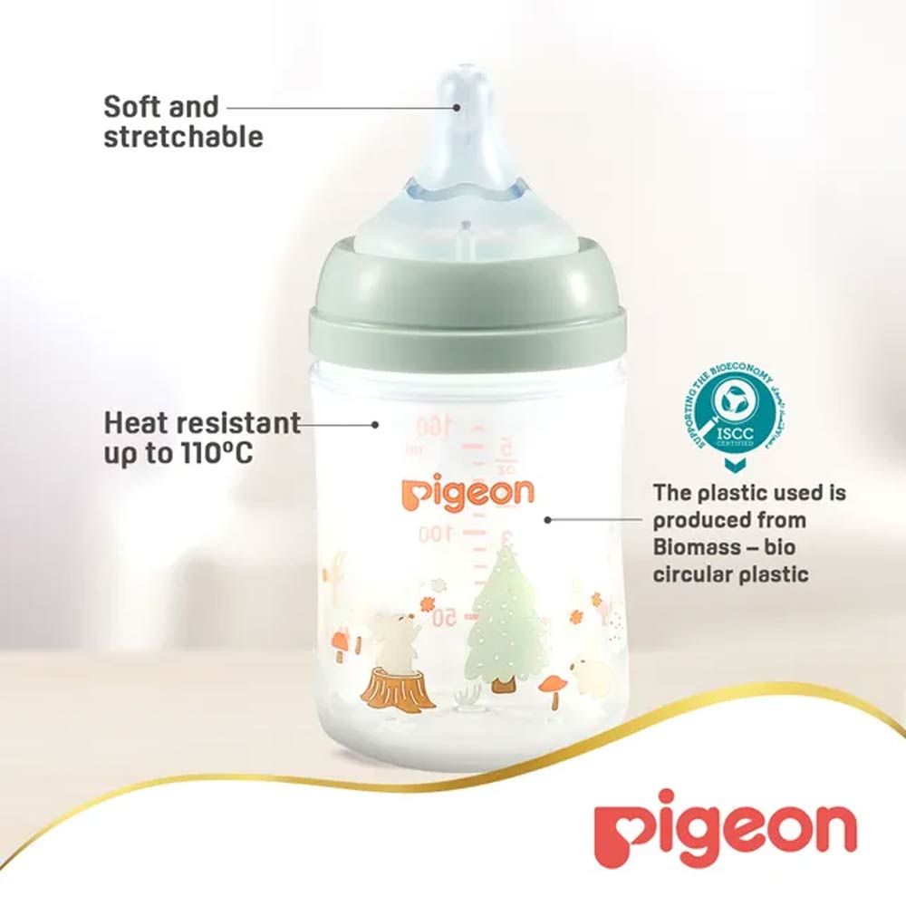 Pigeon SofTouch Anti-Colic Plastic Nursing Bottle 160ml (0m+) - Rabbit