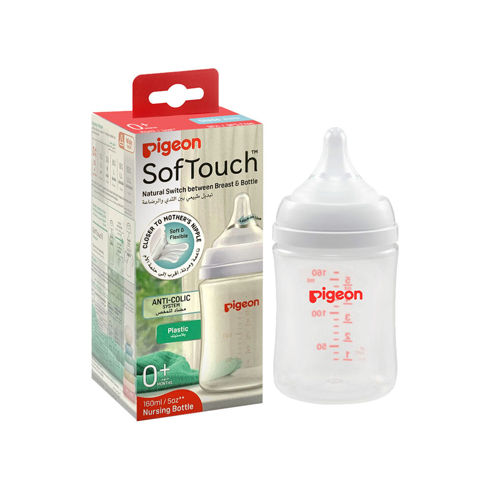 Pigeon SofTouch Anti-Colic Plastic Nursing Bottle 160ml (0m+)