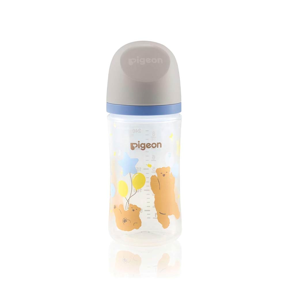 Pigeon SofTouch Anti-Colic Plastic Nursing Bottle 240ml (3m+) - Bear