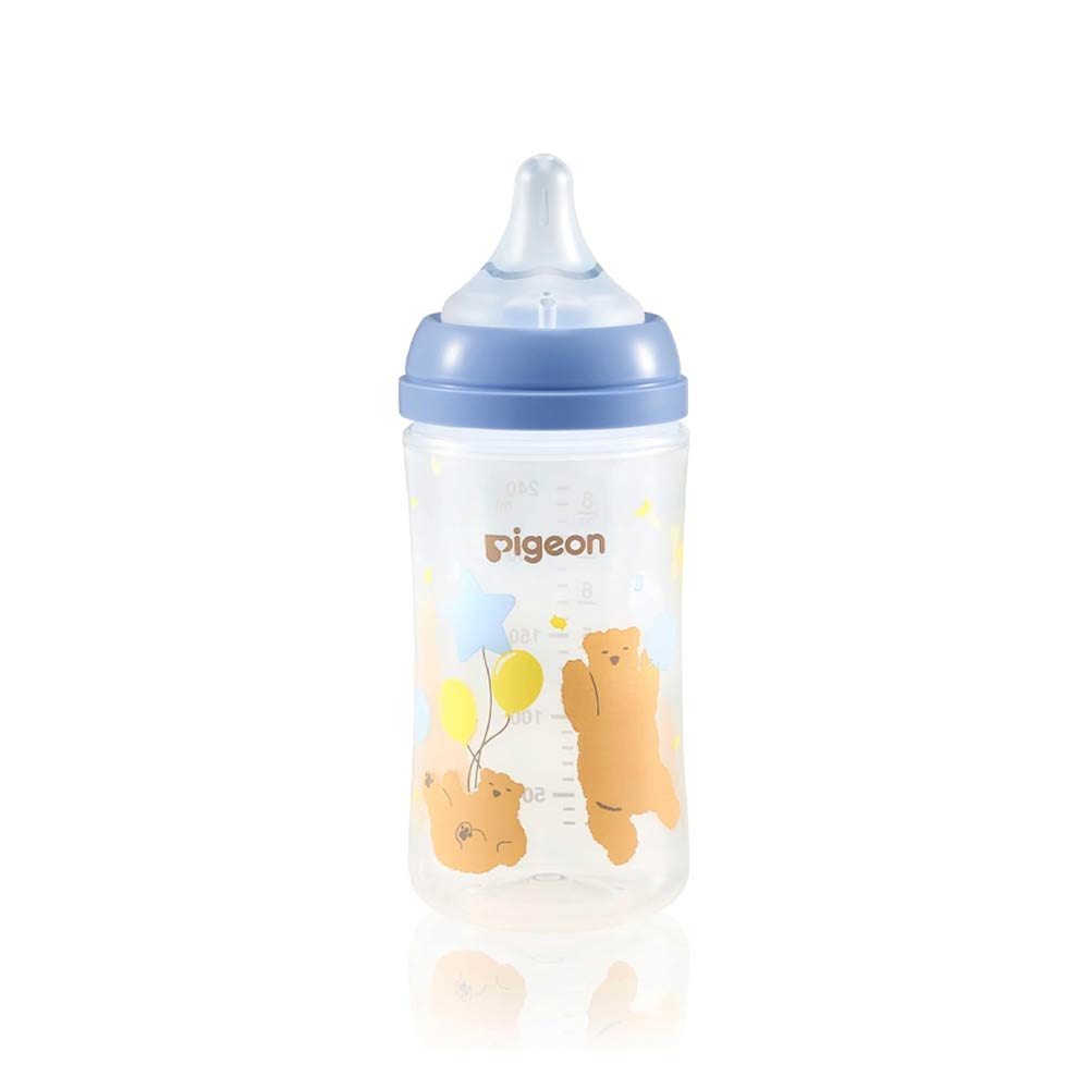 Pigeon SofTouch Anti-Colic Plastic Nursing Bottle 240ml (3m+) - Bear