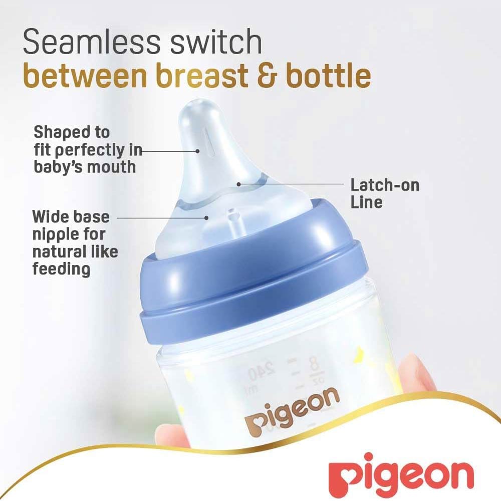 Pigeon SofTouch Anti-Colic Plastic Nursing Bottle 240ml (3m+) - Bear