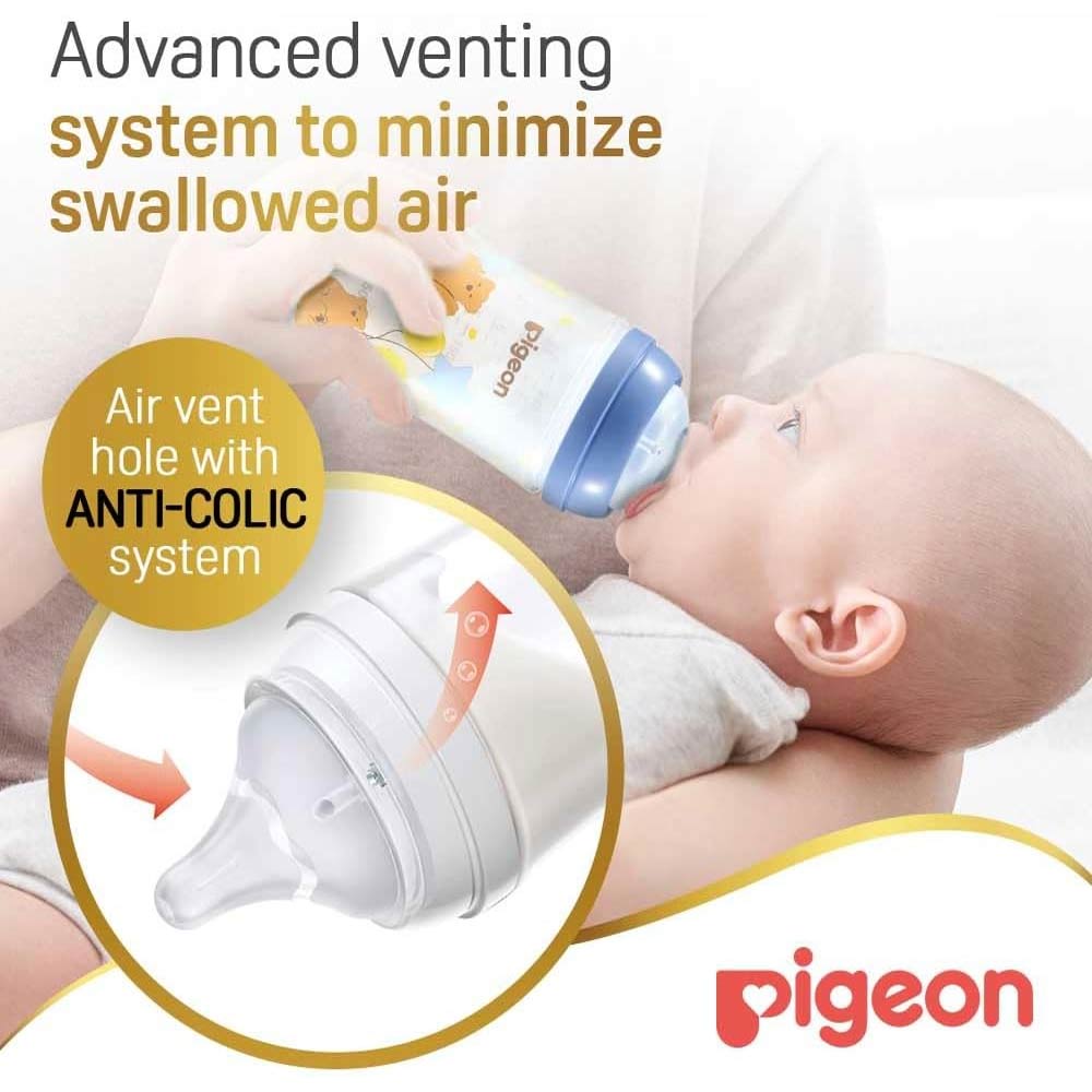 Pigeon SofTouch Anti-Colic Plastic Nursing Bottle 240ml (3m+) - Bear