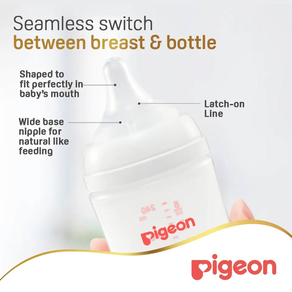 Pigeon SofTouch Anti-Colic Plastic Nursing Bottle 240ml (3m+)