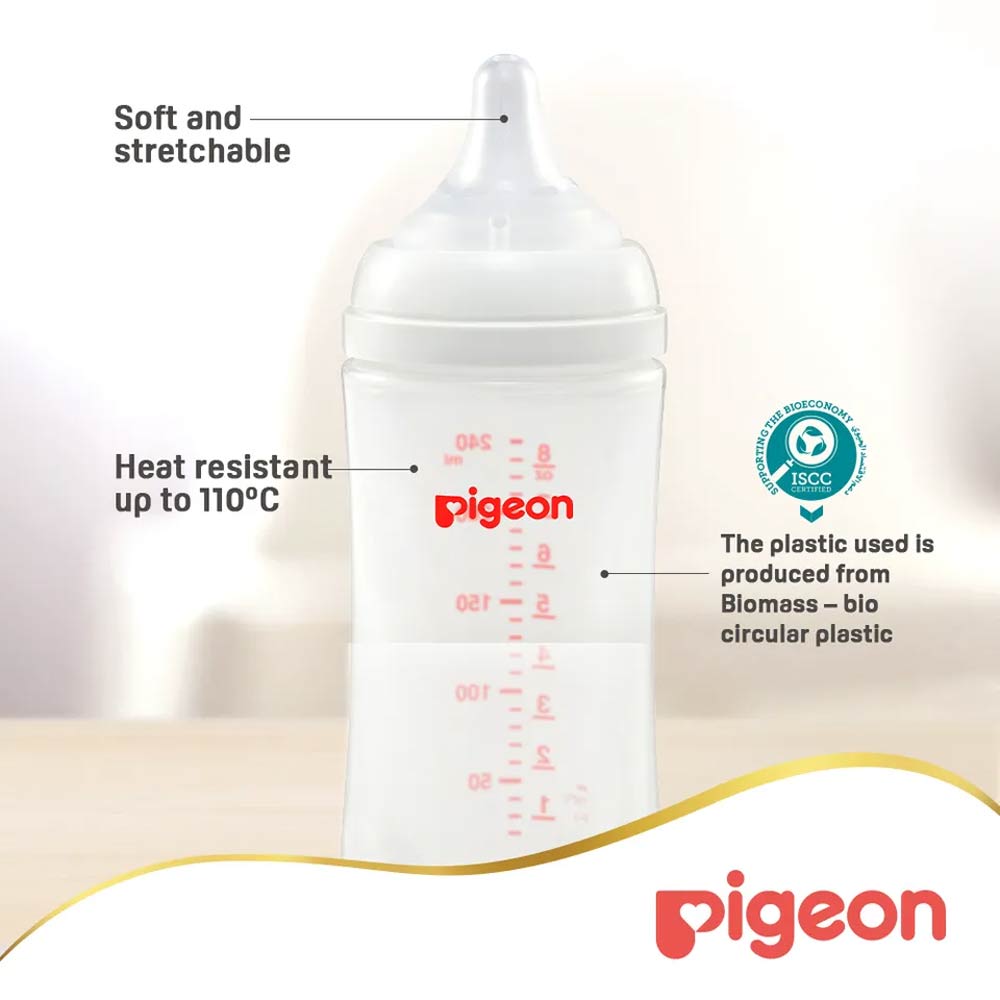 Pigeon SofTouch Anti-Colic Plastic Nursing Bottle 240ml (3m+)