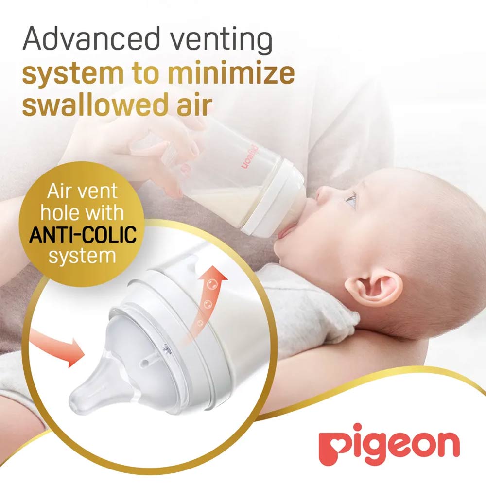 Pigeon SofTouch Anti-Colic Plastic Nursing Bottle 240ml (3m+)