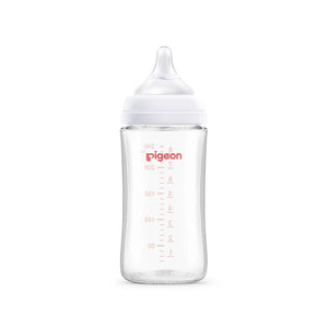 Pigeon SofTouch Anti-Colic Wide Neck Glass Nursing Bottle 240ml (3m+)