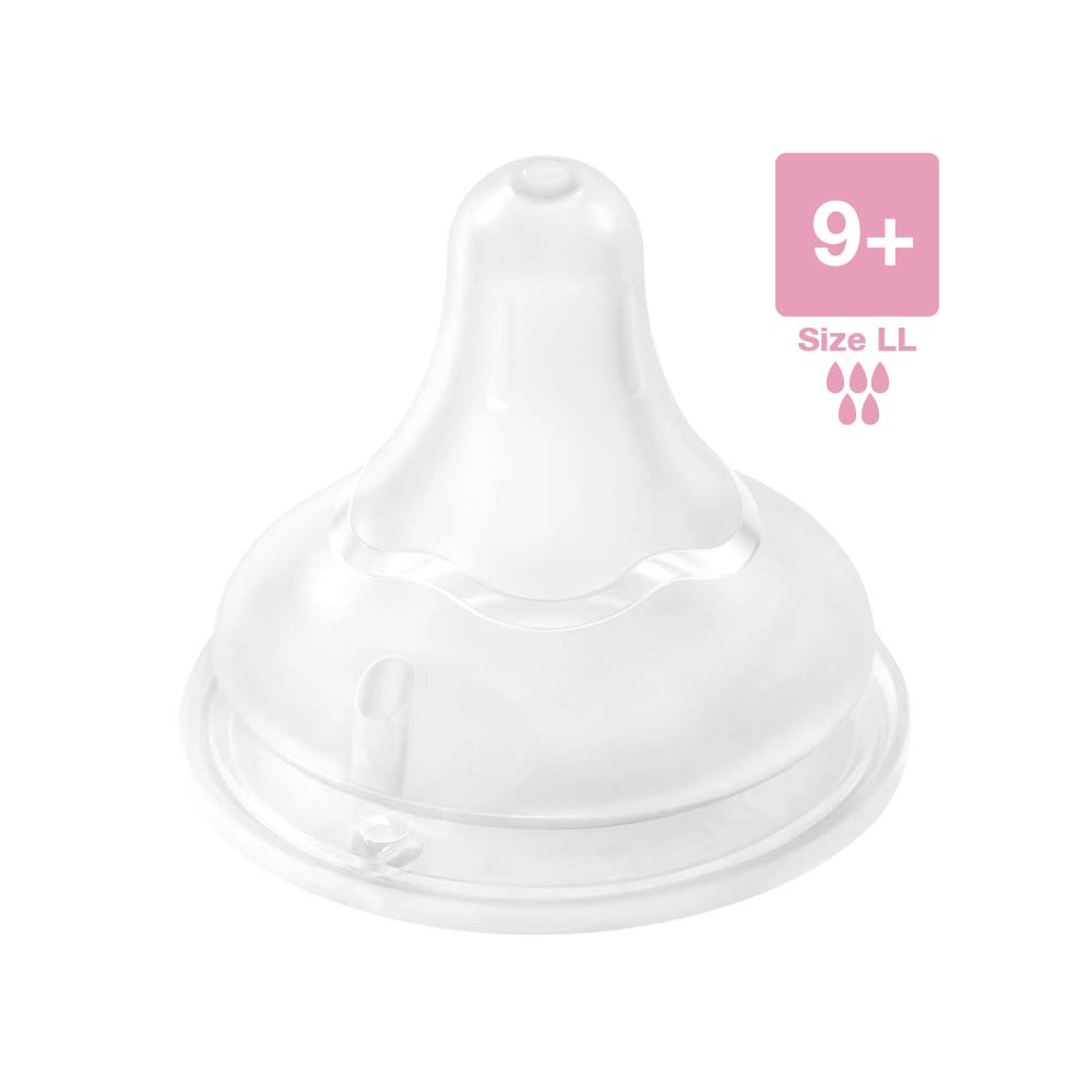 Pigeon SofTouch Anti-Colic Wide Neck Nipple Size LL (9m+) - 2 Pcs