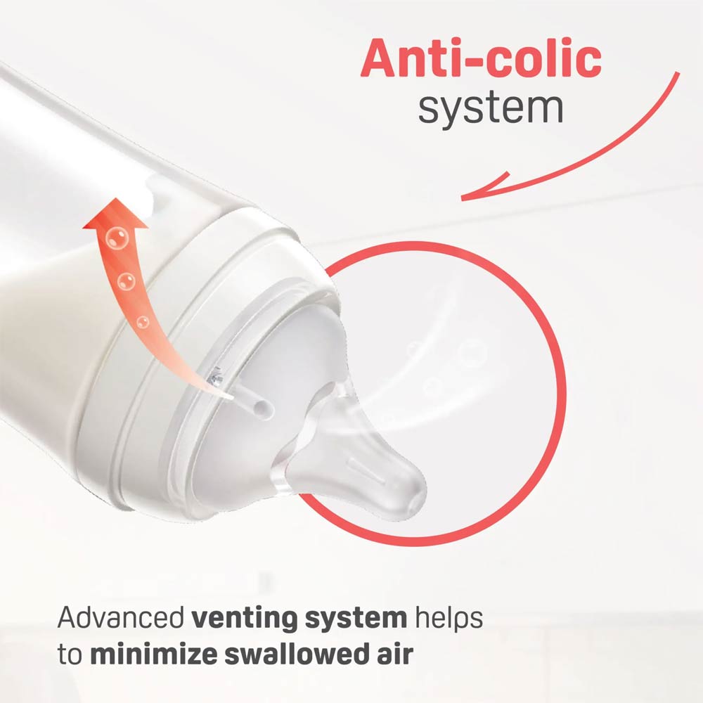 Pigeon SofTouch Anti-Colic Wide Neck Nipple Size M (3m+) - 2 Pcs