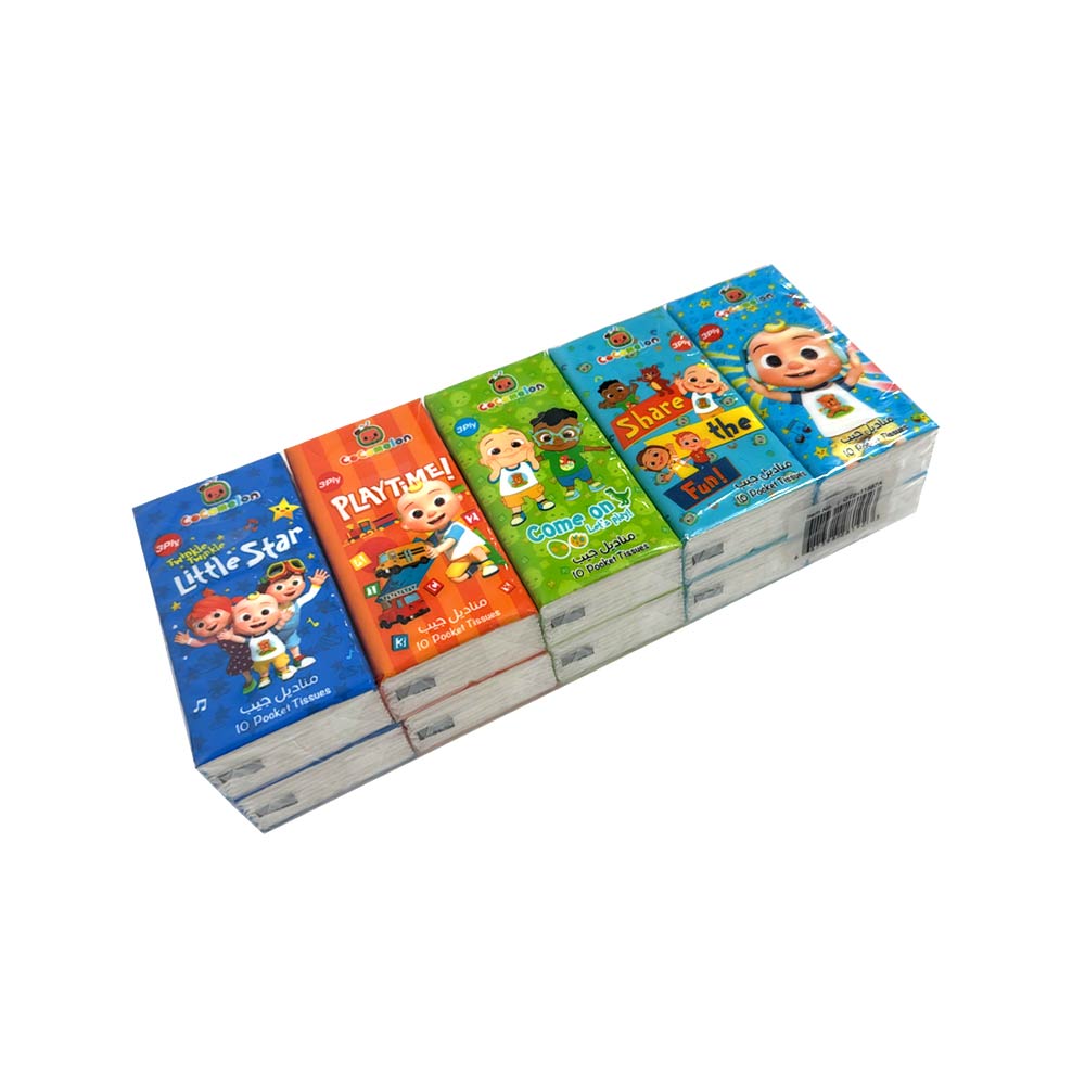 Pocket Tissues Cocomelon - 10 Packs