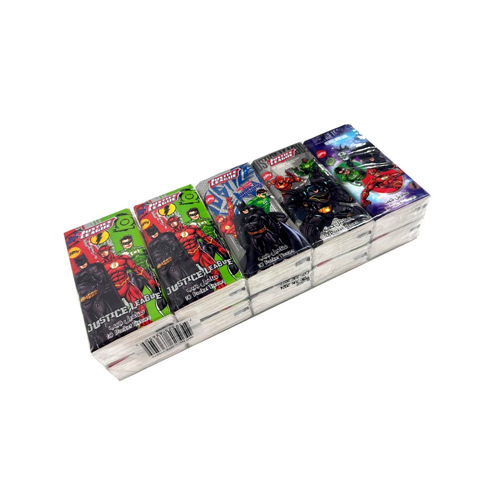 Pocket Tissues Justice League - 10 Packs