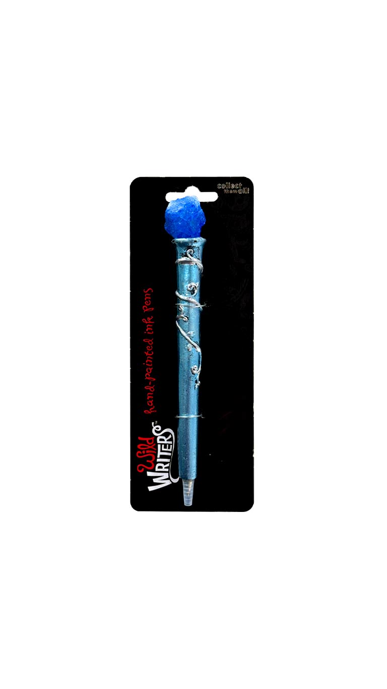 Wild Writers Polystone Rollerball Pen - Blue Crystal
