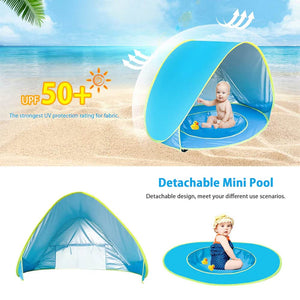 Pop Up Baby Beach Tent with Cover - Blue