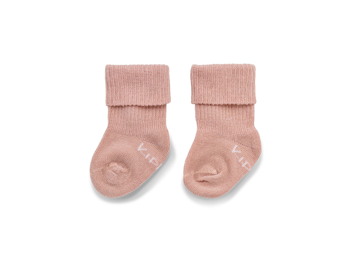 KipKep Bio Cotton Stay-on-Socks Newborn &amp; Premature Mauve - 1 Pair