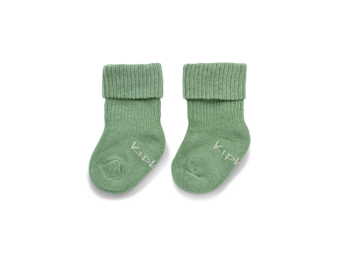 KipKep Bio Cotton Stay-on-Socks Newborn &amp; Premature Calming Green - 1 Pair