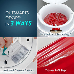 Prince Lionheart Nappy Disposal System Twist'r Outsmarts Odours