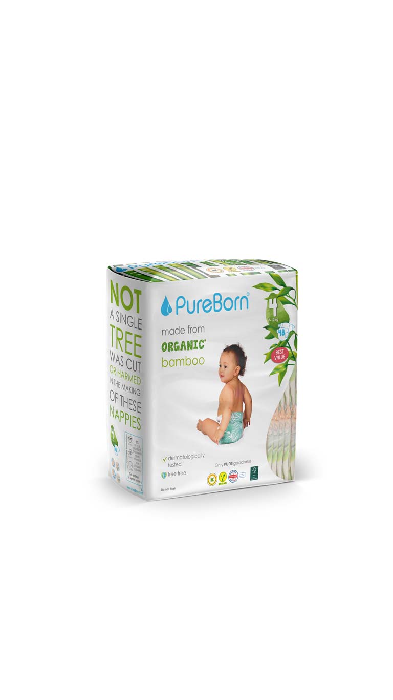 PurebornSiz4Double48Diapers