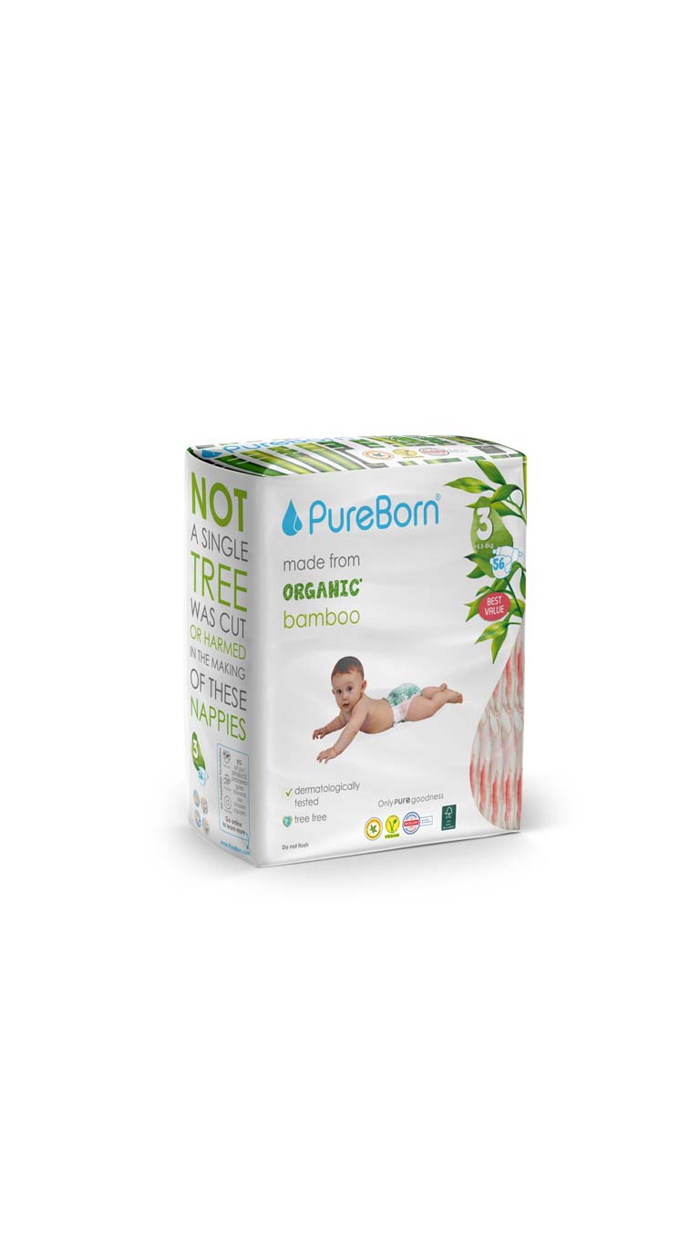 Purebornsize3Double56Diapers