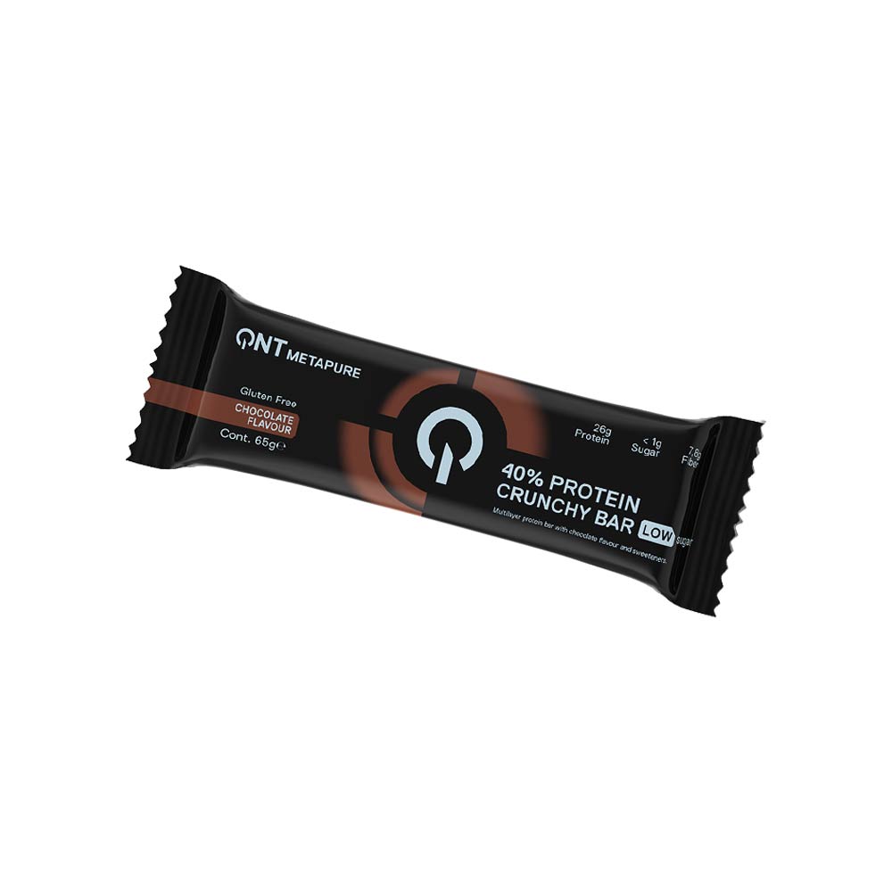 QNT Metapure Protein Crunchy Bar Low Sugar - Chocolate Flavour 65g
