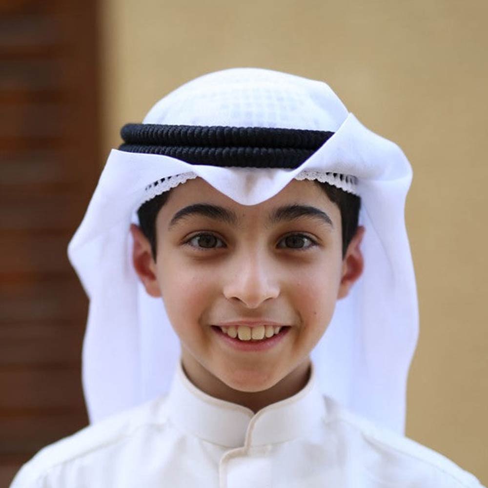 Al Jazeera Ready-Made Ghutra Sewn with Agal for Boys