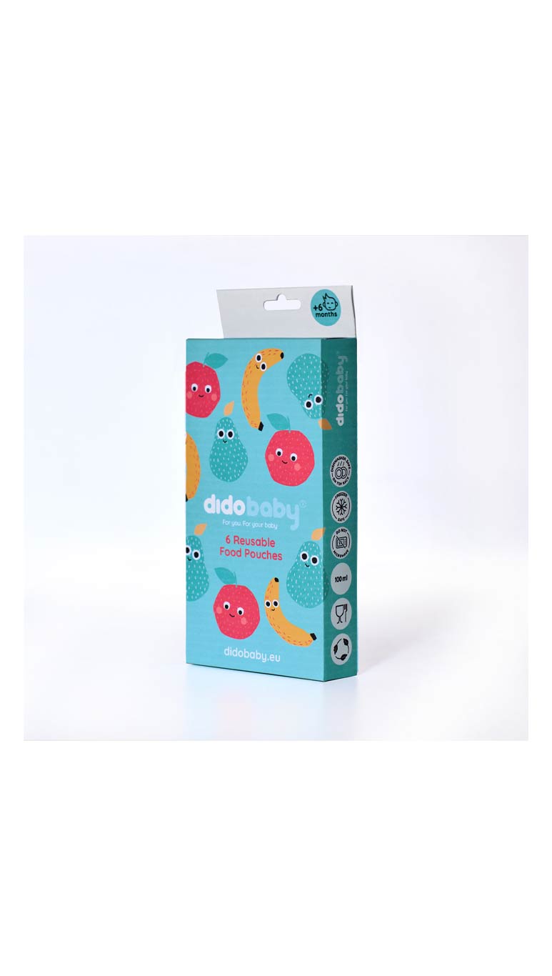 Didobaby Reusable Pouches (Pack of 6) Fruits  - 100ml