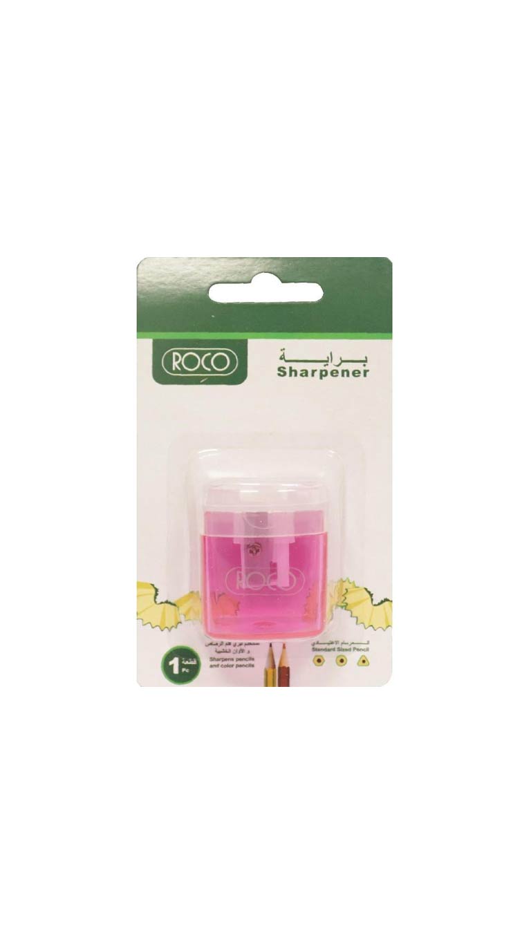 Roce Sharpener with Cover & Bin - Pink