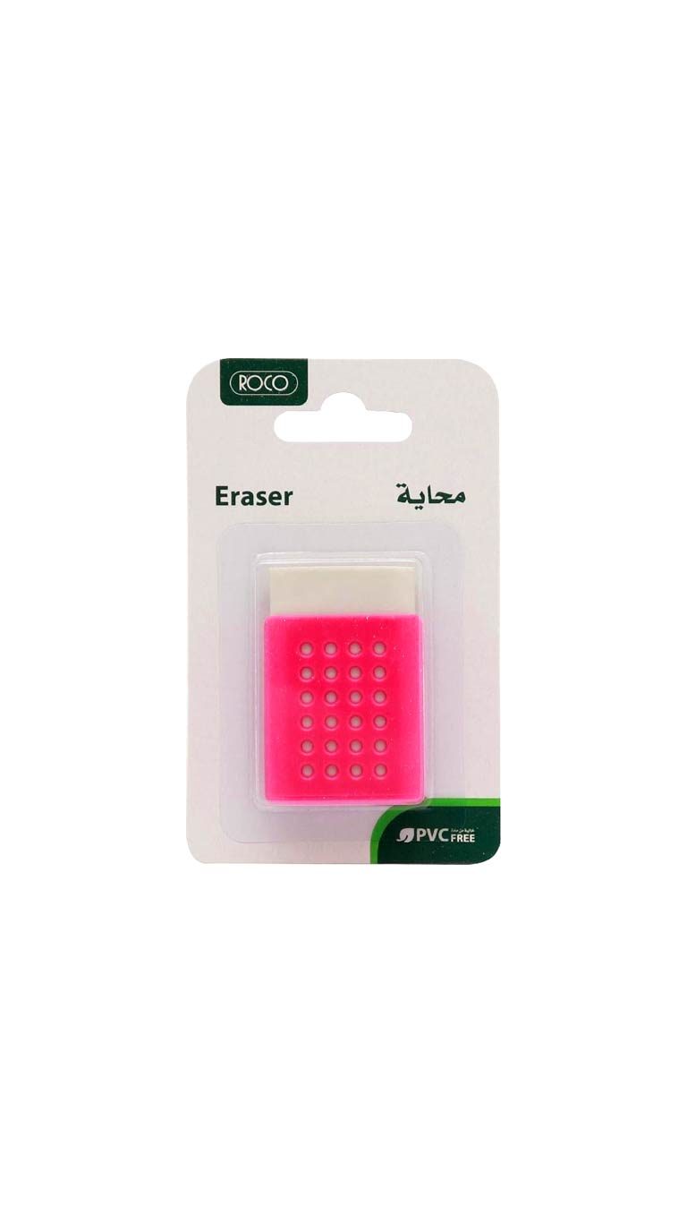 Roco Eraser with Holder - Pink