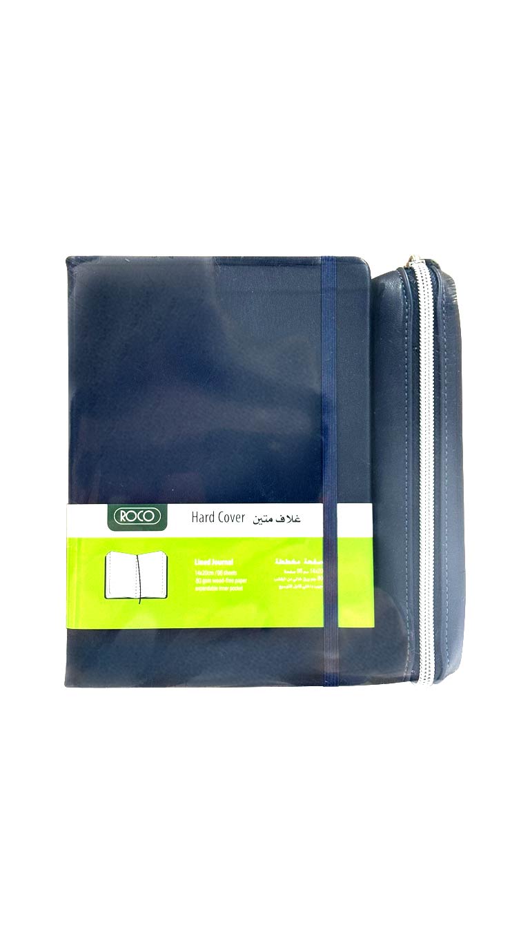 Roco Hard Cover Journal with Pencil Case - Dark Blue