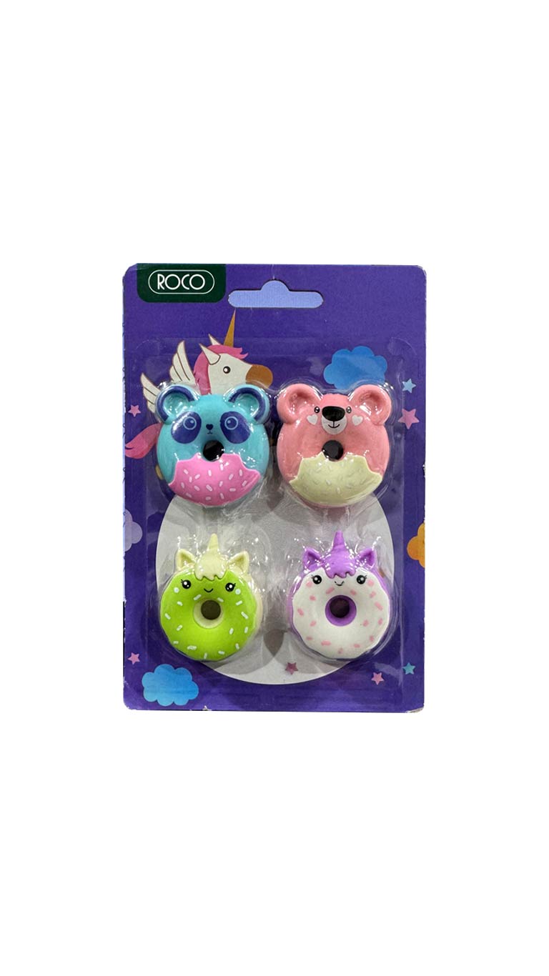 Roco Kids Eraser - Doughnut Animals