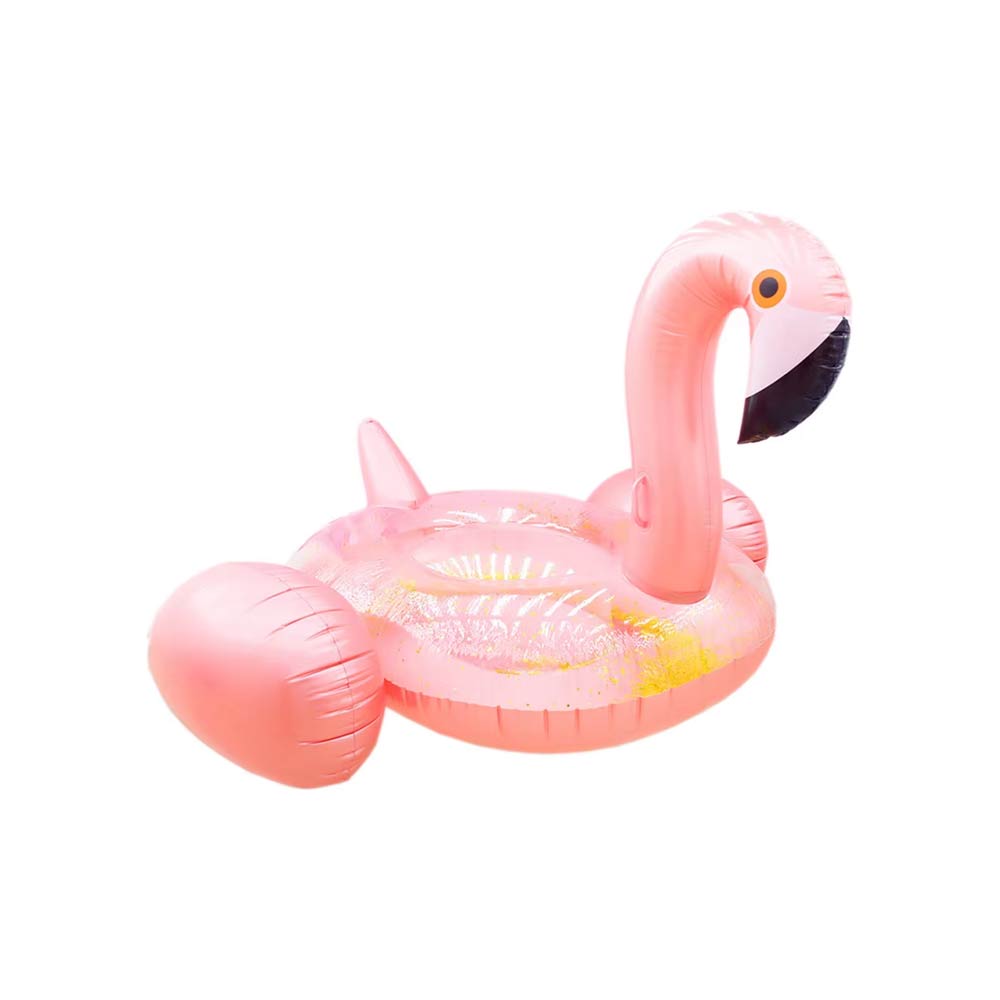 Rose Gold Sequined Huge Float - Flamingo