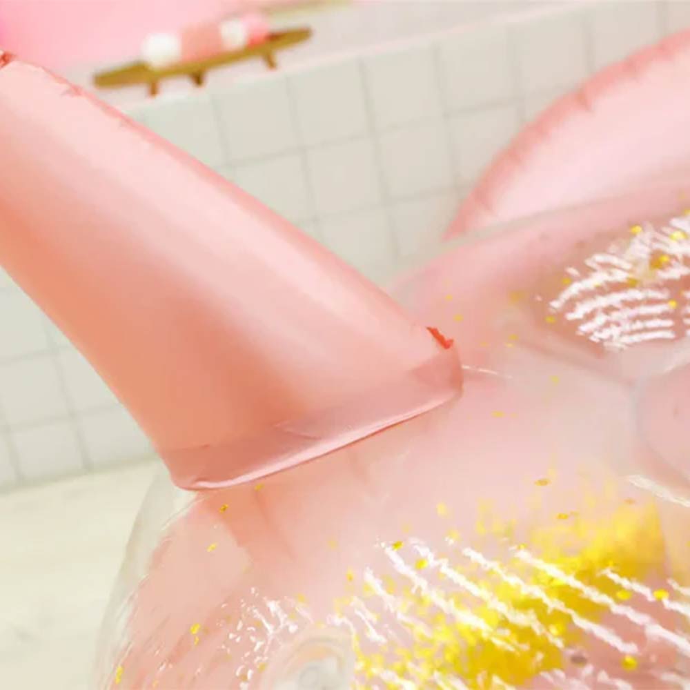 Rose Gold Sequined Huge Float - Flamingo