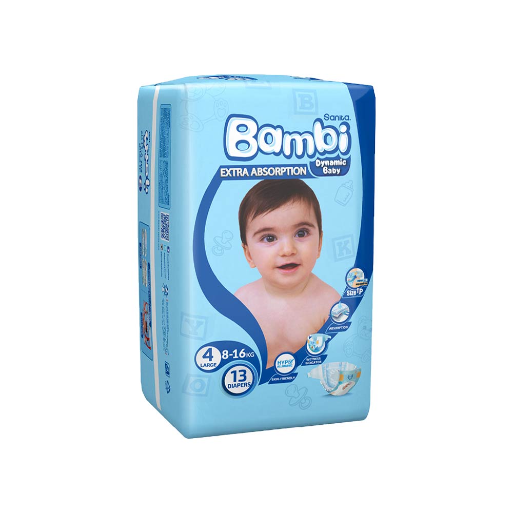 Sanita Bambi Size 4 Large 8-16kg-13 Diapers