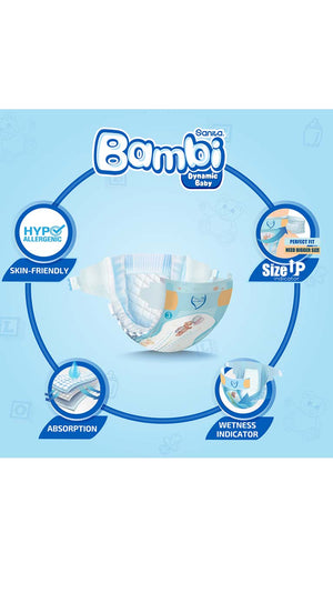 SanitaBambiSize3Medium(6-11kg)140DiapersSuperPack3