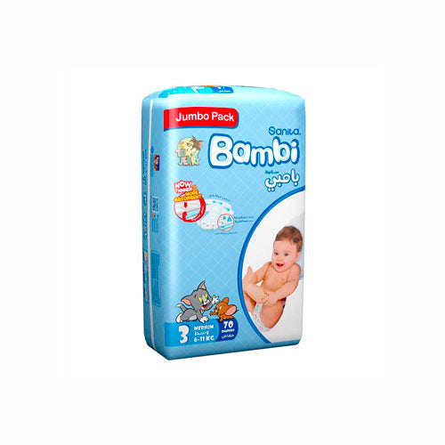 SanitaBambiSize3Medium(6-11kg)70DiapersJumboPack