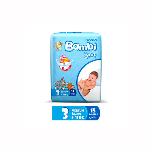 SanitaBambiSize3Medium611kg15Diapers