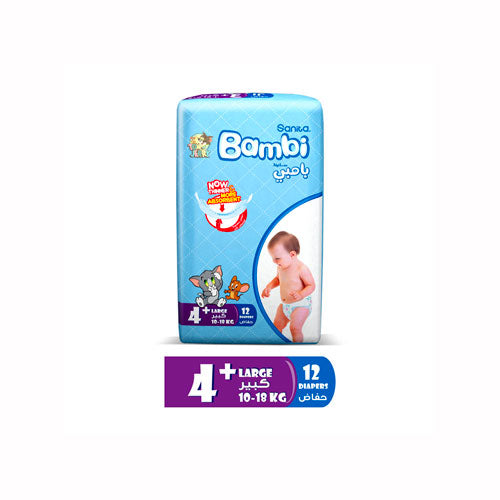 SanitaBambiSize4Large1018kg12Diapers