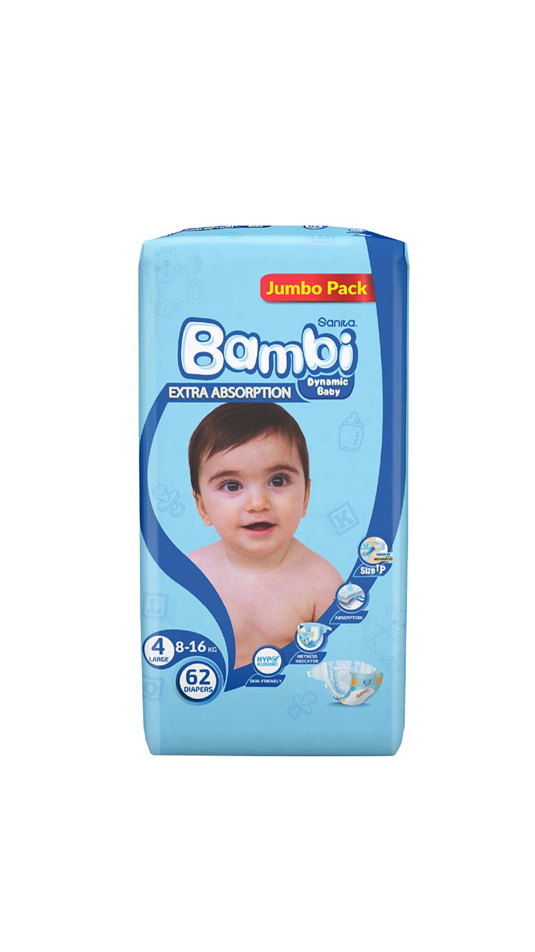 SanitaBambiSize4Large(8-16kg)62DiapersJumboPack2