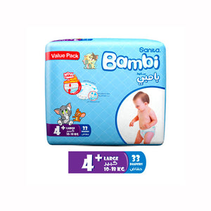 SanitaBambiSize4LargePlus33DiapersValuePack