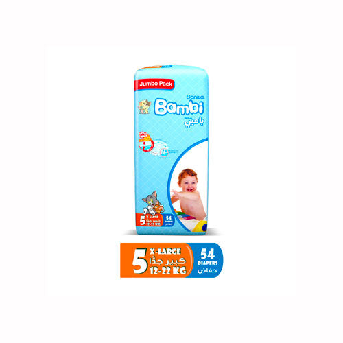 SanitaBambiSize5XLarge-(12-22kg)54DiapersJumboPack