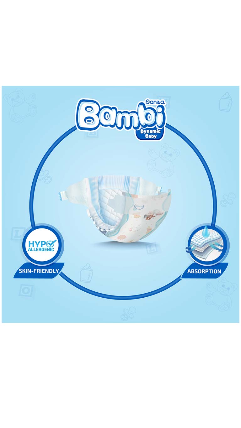 SanitaBambiSize6-XXLarge(16+kg)21DiapersValuePack3