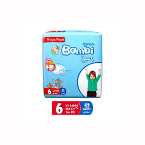 SanitaBambiSize6-XXLarge(16+kg)52DiapersMegaPack