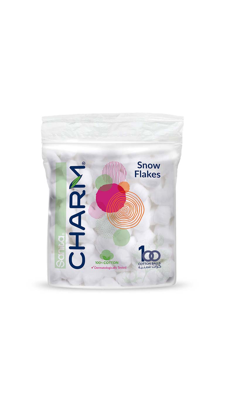 SanitaCharmSnowFlakes100CottonBalls.jpg