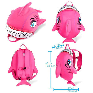 Crazy Safety Shark Children Backpack - Pink